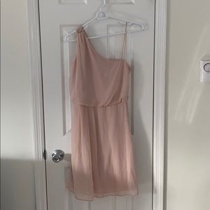 NWT Adrianna Papell Blush One Shoulder Dress